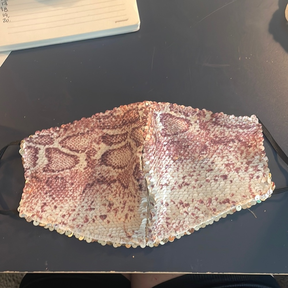 Sequin face mask